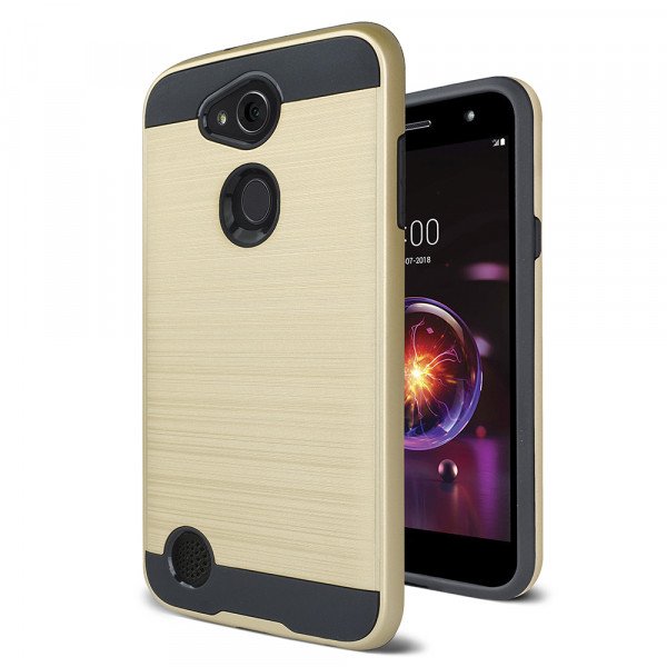 Wholesale LG X Power 3, Fiesta 2, X Charge 2, Armor Hybrid Case (Gold)
